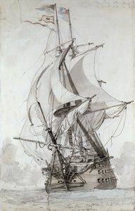 ラモンターニュ、1794年頃（トイレットペンとインク） 作： Philippe Jacques de Loutherbourg